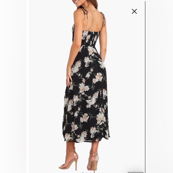 NWT- Petal & Pup Meg Floral Print Bustier Dress, Black, Size 8 - Picture 2 of 12